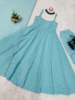 Blue Sleeveless Anarkali with hitfixing