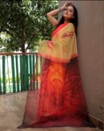 Plain Linen Odisi/Bharatham Design Saree