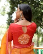 Plain Linen Odisi/Bharatham Design Saree