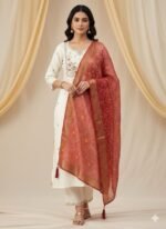 Roman Silk Sequence Work 3pcs Suit