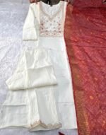 Roman Silk Sequence Work 3pcs Suit