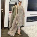 Grey Soft Net Sequence Work 3pcs Suit