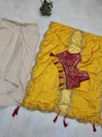 3pcs Suits Shrug Crop Top and drape Skirt