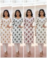 Rayon Printed Kurti with side pocket