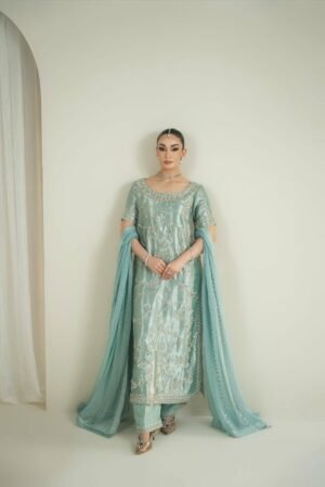 GMY SILK EMBROIDERY TOP PLAZZO DUPATTA