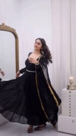 Elegant Black Flair Anarkali