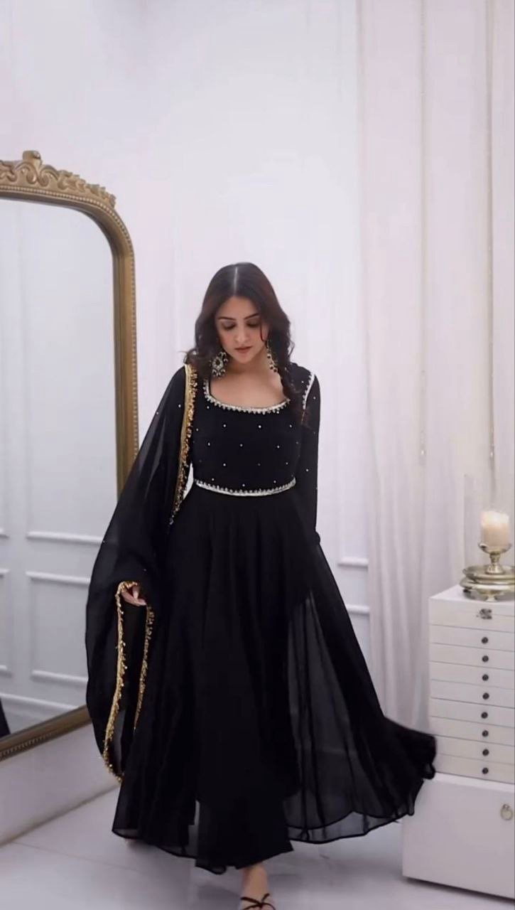 Elegant Black Flair Anarkali