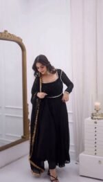 Elegant Black Flair Anarkali