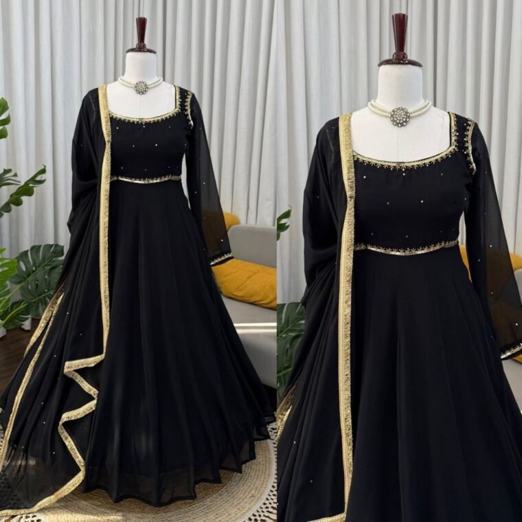 Elegant Black Flair Anarkali