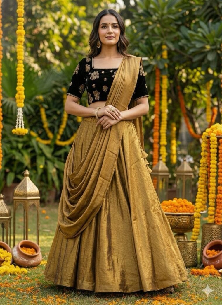 Readymade Space Silk Lehenga Choli