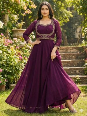 Sparking Georgette Gown