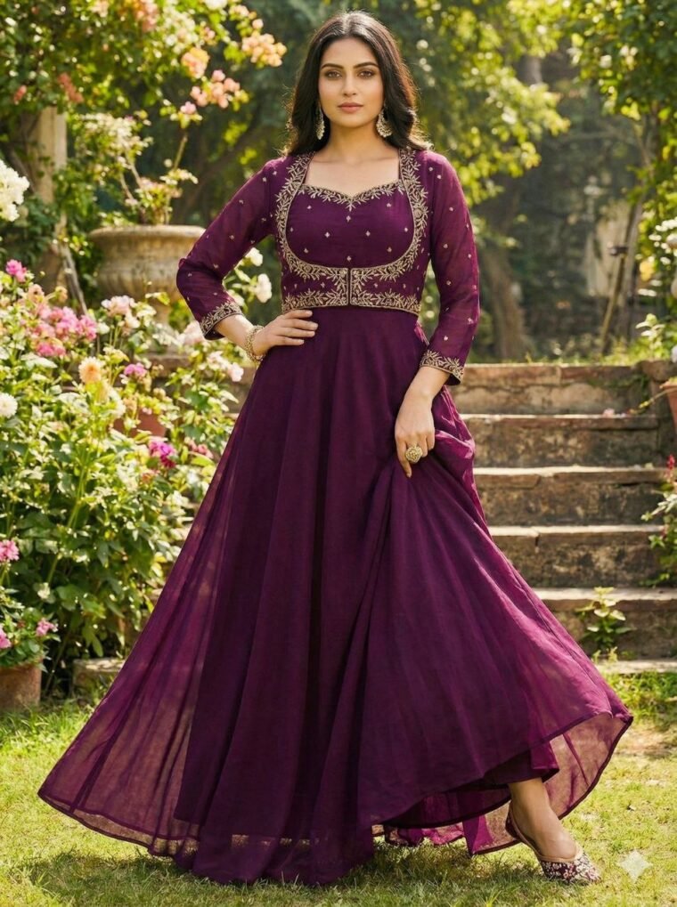 Sparking Georgette Gown