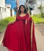 Georgette Flair Anarkali Gown with Dupatta