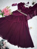 Two tone Fandy Silk Readymade Lehenga Choli