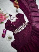 Two tone Fandy Silk Readymade Lehenga Choli