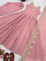 Peach Sequence Work Anarkali