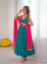Teal Green Anarkali Gown