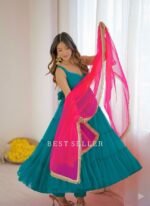 Teal Green Anarkali Gown