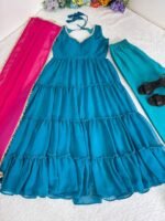 Teal Green Anarkali Gown