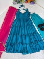 Teal Green Anarkali Gown