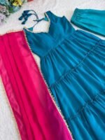 Teal Green Anarkali Gown