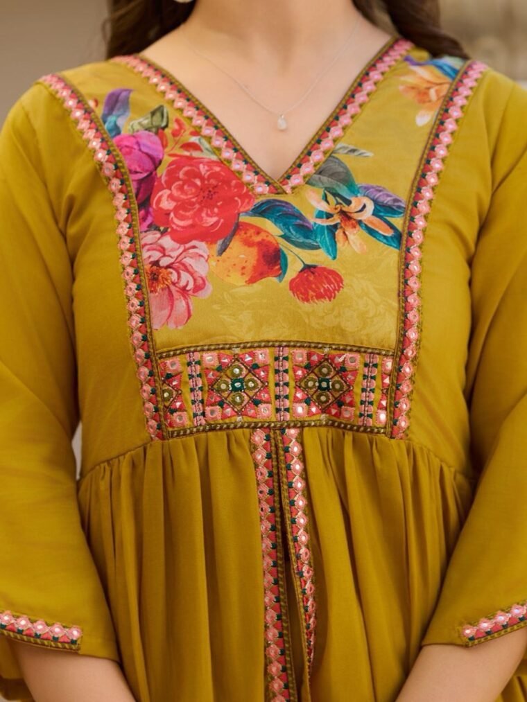 PURE VISCOSE SILK 3PCS KURTI PANT DUPATTA