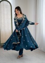 Crunchy Silk Anarkali with Embroidery work