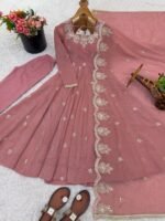 Crunchy Silk Anarkali with Embroidery work