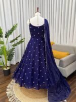 Sleeveless Fendy Silk Anarkali