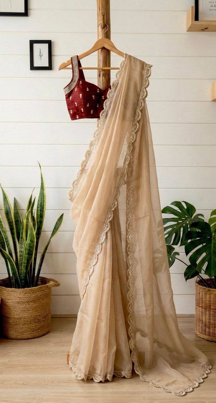 Crunchy Embroidery Saree