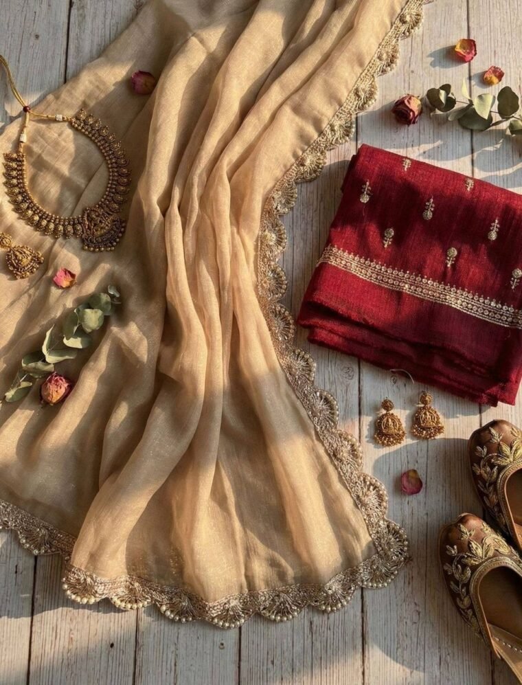 Crunchy Embroidery Saree