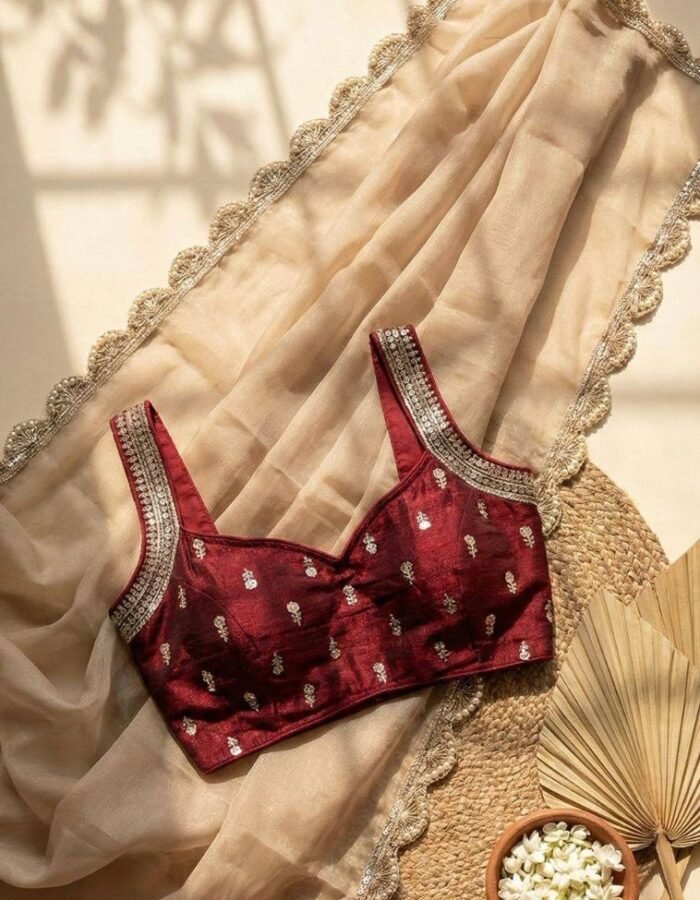 Crunchy Embroidery Saree