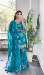 Heavy Georgette Embroidery Sharara Suit