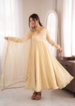 Doremon Crush With Real Mirror Anarkali Pants Dupatta