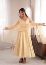 Doremon Crush With Real Mirror Anarkali Pants Dupatta