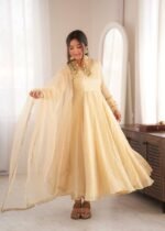 Doremon Crush With Real Mirror Anarkali Pants Dupatta