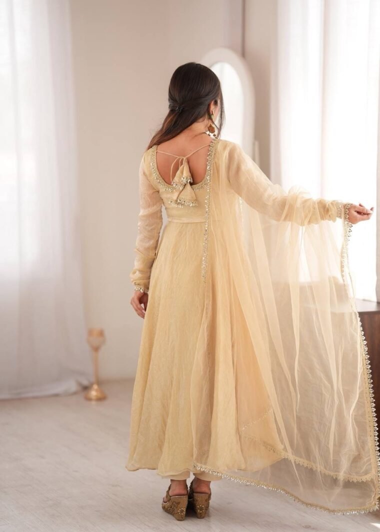 Doremon Crush With Real Mirror Anarkali Pants Dupatta