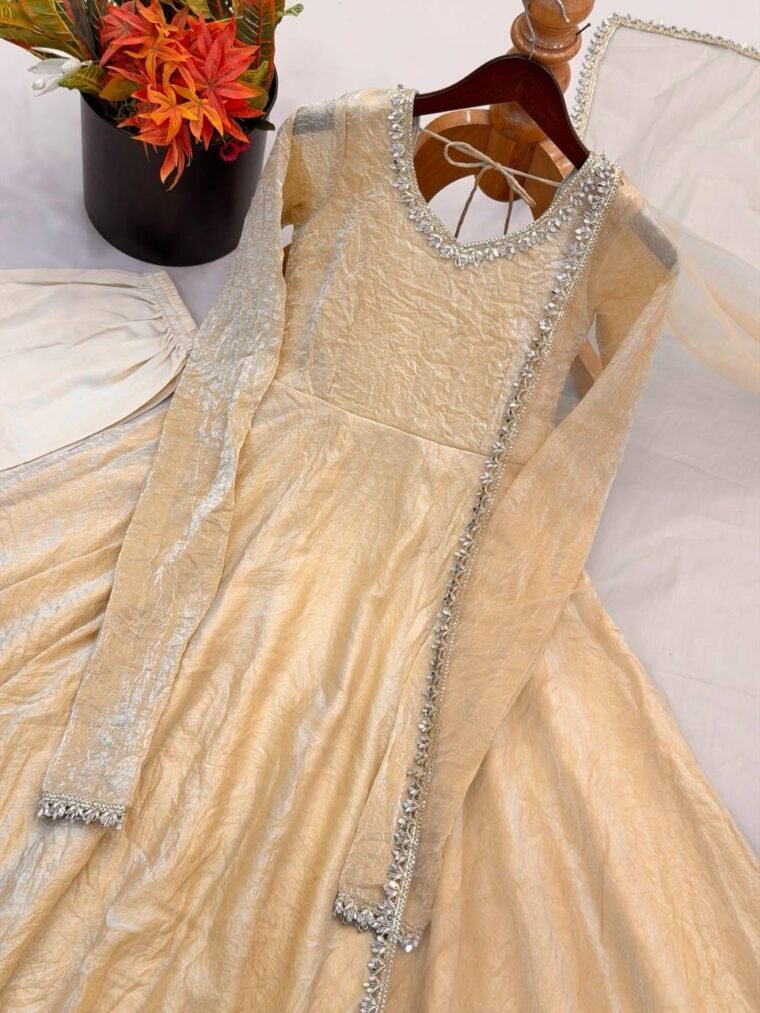 Doremon Crush With Real Mirror Anarkali Pants Dupatta